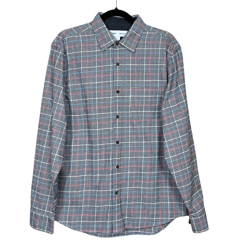 Old Navy Menswear Plaid Flannel Shirt Men’s Medium‎ 100% Cotton